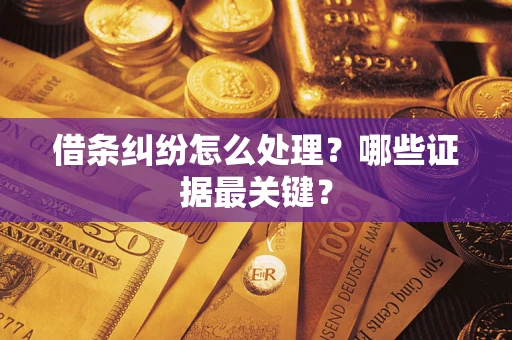 武汉借条纠纷怎么处理？哪些证据最关键？
