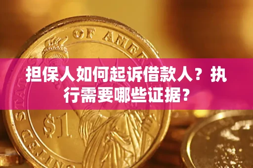 武汉担保人如何起诉借款人？执行需要哪些证据？
