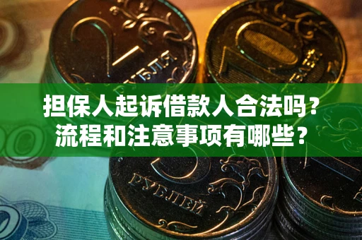 武汉担保人起诉借款人合法吗？流程和注意事项有哪些？
