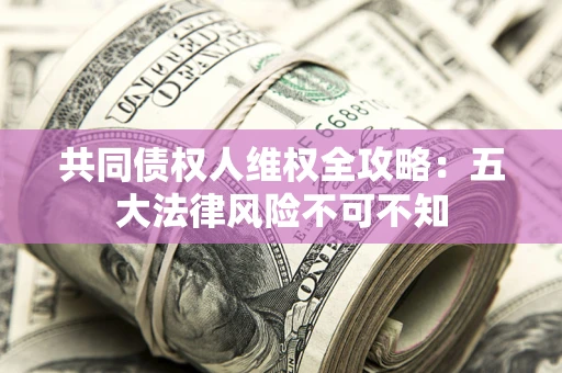武汉共同债权人维权全攻略：五大法律风险不可不知