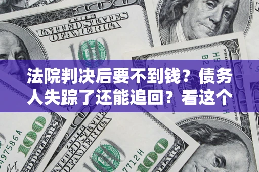 武汉法院判决后要不到钱？债务人失踪了还能追回？看这个方法！