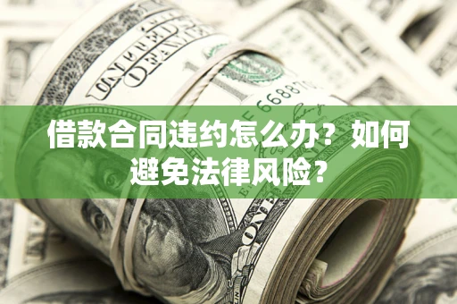 武汉借款合同违约怎么办？如何避免法律风险？