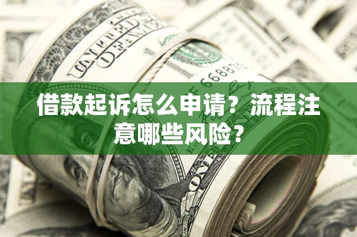 武汉借款起诉怎么申请？流程注意哪些风险？