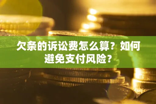 武汉欠条的诉讼费怎么算？如何避免支付风险？